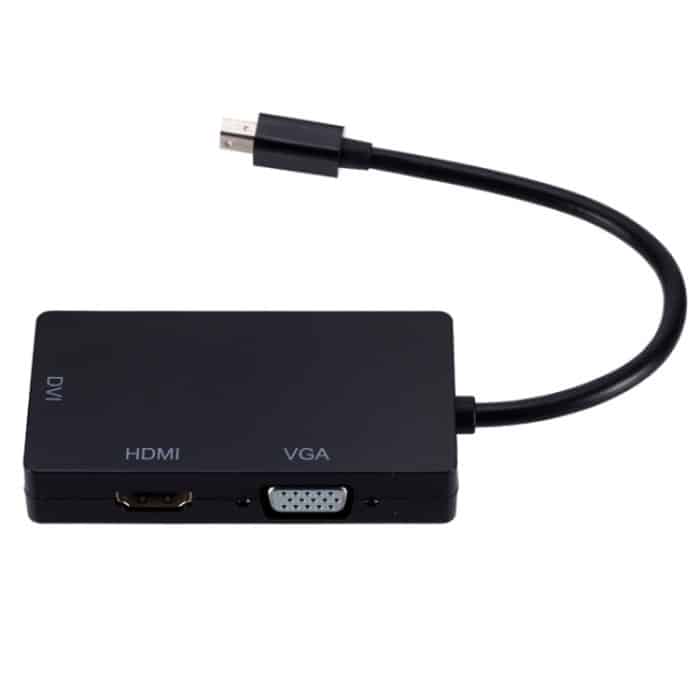 Mini DP zu HDMI + DVI + VGA Rechteckiger Multifunktionskonverter, Kabellänge: 28 cm, Mini DP to HDMI + DVI + VGA Rectangle Black, Mini DP to HDMI + DVI + VGA, Mini DP to HDMI + DVI + VGA Rectangle White – Bild 3