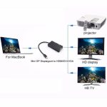 Mini DP zu HDMI + DVI + VGA Rechteckiger Multifunktionskonverter, Kabellänge: 28 cm, Mini DP to HDMI + DVI + VGA Rectangle Black, Mini DP to HDMI + DVI + VGA, Mini DP to HDMI + DVI + VGA Rectangle White – Bild 7