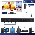 NEWKENG NK-C941 Full HD 1080P HDMI 4x1 Quad-Multi-Viewer mit nahtlosem Schalter und Fernbedienung – Bild 12