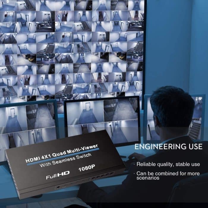 NEWKENG NK-C941 Full HD 1080P HDMI 4x1 Quad-Multi-Viewer mit nahtlosem Schalter und Fernbedienung – Bild 17