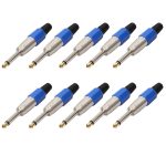 10 PCS 6.35 Vergoldeter Monomikrofon-Audiostecker – Bild 2