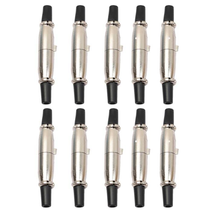 10 Paare 3-poliger XLR-Stecker Stecker + Buchse Mikrofonbuchse Stecker Buchse – Bild 2