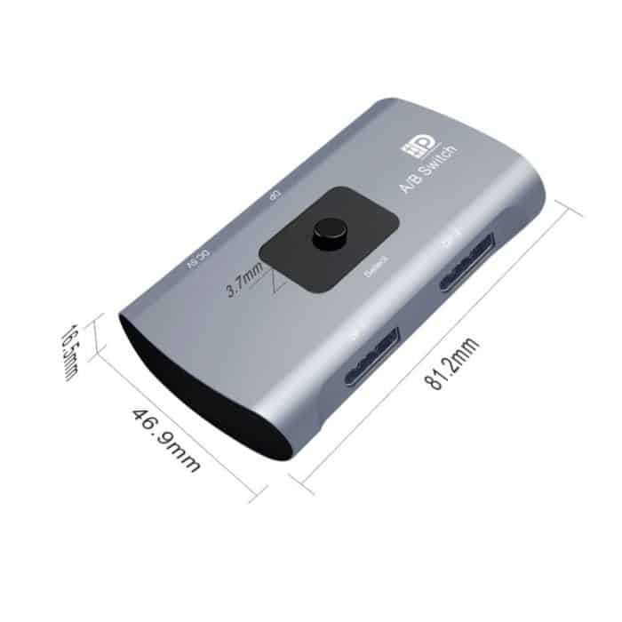 Z57 DP weibliche x 2 an USB-C / Typ-C + DP-weiblicher zwei Wege-DP-Switcher – Bild 2