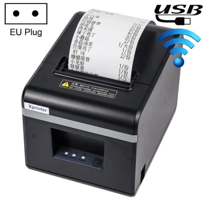 Xprinter N160II USB+WIFI-Schnittstelle 80 mm 160 mm/s automatischer Thermo-Belegdrucker, UK-Stecker, USB+WIFI Interface, EU Plug, USB+WIFI Interface, UK Plug, USB+WIFI Interface, US Plug – Bild 1