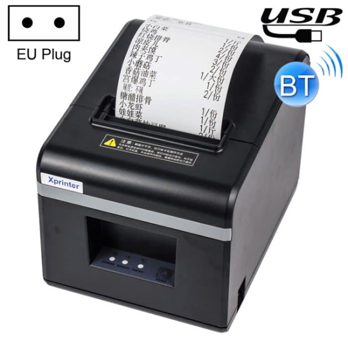Xprinter N160II USB+Bluetooth-Schnittstelle 80 mm 160 mm/s automatischer Thermo-Belegdrucker, US-Stecker, USB+Bluetooth Interface, EU Plug, USB+Bluetooth Interface, UK Plug, USB+Bluetooth Interface, US Plug – Bild 1
