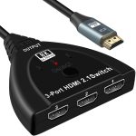 3-Port-HDMI-8K-Switcher-Auswahlbox mit Pigtail-Kabel