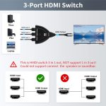 3-Port-HDMI-8K-Switcher-Auswahlbox mit Pigtail-Kabel – Bild 5