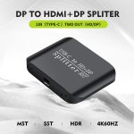 NK-E60 Typ-C / USB-C auf HDMI, DP DisplayPort Splitter MST Monitor-Umschalter, NK-E60 – Bild 5