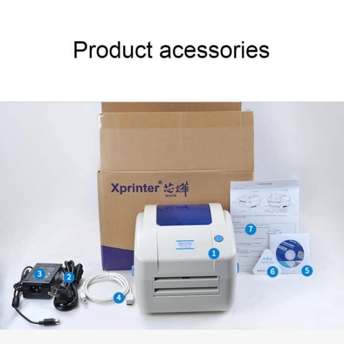 Xprinter XP-460B USB-Anschluss Thermoautomatische Kalibrierung Barcode-Drucker – Bild 9