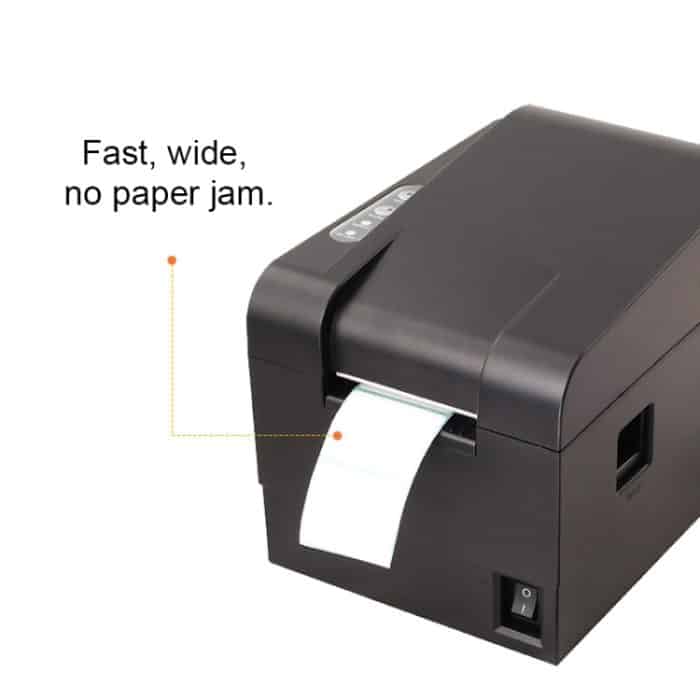 Xprinter XP-235B USB-Anschluss Thermoautomatische Kalibrierung Barcode-Drucker – Bild 6