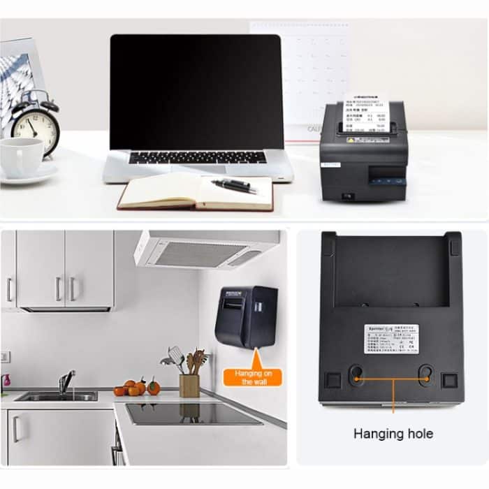 Xprinter XP-N160II USB-Anschluss Thermoautomatische Kalibrierung Barcode-Drucker – Bild 14