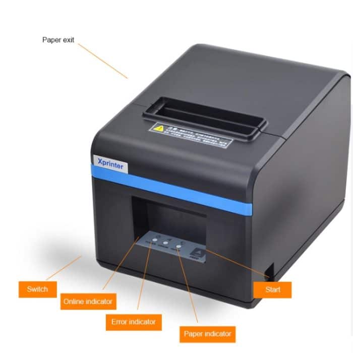 Xprinter XP-N160II USB-Anschluss Thermoautomatische Kalibrierung Barcode-Drucker – Bild 7