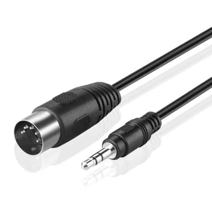 3,5 mm Stereo-Buchse an Din 5-poliges MIDI-Stecker-Audioadapterkabel, Kabellänge: 1,5 m – Bild 2
