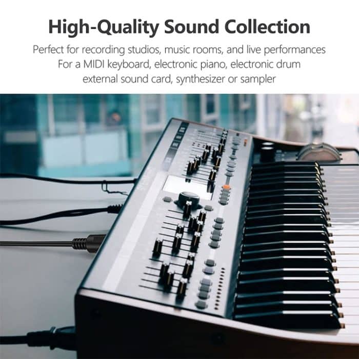 3,5 mm Stereo-Buchse an Din 5-poliges MIDI-Stecker-Audioadapterkabel, Kabellänge: 1,5 m – Bild 6