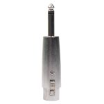 5 Stück LZ1167G 6,35 mm einspuriger Stecker auf XRL-Buchse Audio-Adapterstecker (schwarz), LZ1167, LZ1167G – Bild 2