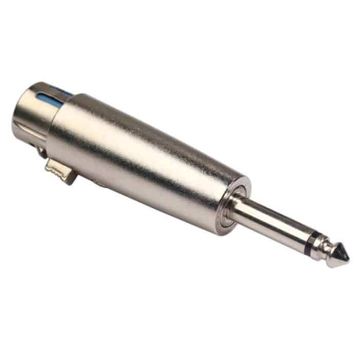 5 Stück LZ1167G 6,35 mm einspuriger Stecker auf XRL-Buchse Audio-Adapterstecker (schwarz), LZ1167, LZ1167G – Bild 3