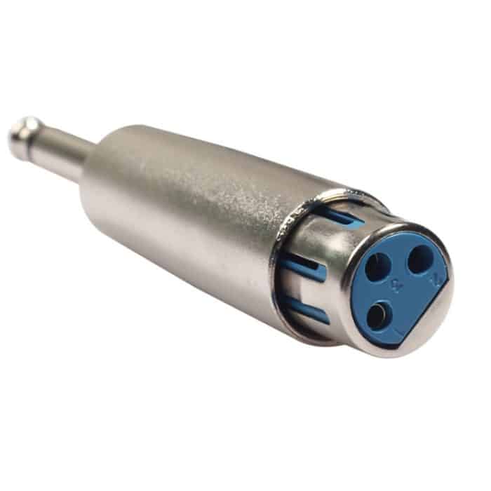 5 Stück LZ1167G 6,35 mm einspuriger Stecker auf XRL-Buchse Audio-Adapterstecker (schwarz), LZ1167, LZ1167G – Bild 4