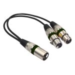 2055MFF-03 2-in-1-Mikrofon-Audiokabel, XLR-Stecker auf Doppelbuchse, Länge: 0,3 m – Bild 5