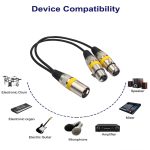 2055MFF-03 2-in-1-Mikrofon-Audiokabel, XLR-Stecker auf Doppelbuchse, Länge: 0,3 m – Bild 2