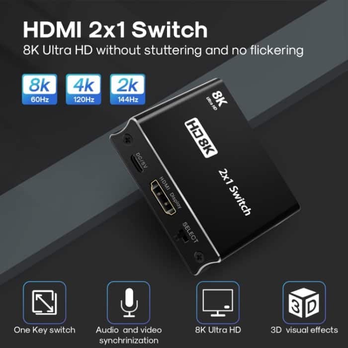 NK-W80 8K UHD HDMI 2x1 Einwegschalter – Bild 2