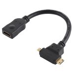HDMI-Buchse auf Mini-HDMI + Micro-HDMI-T-förmiges Kabel, Micro HDMI – Bild 2