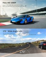 A305 Auto-DVR-Kamera, 2,45 Zoll IPS-Bildschirm, Full HD 1080P, 170-Grad-Weitwinkelansicht, unterstützt Bewegungserkennung/TF-Karte/G-Sensor/WiFi/HDMI, 2.45 inch – Bild 7
