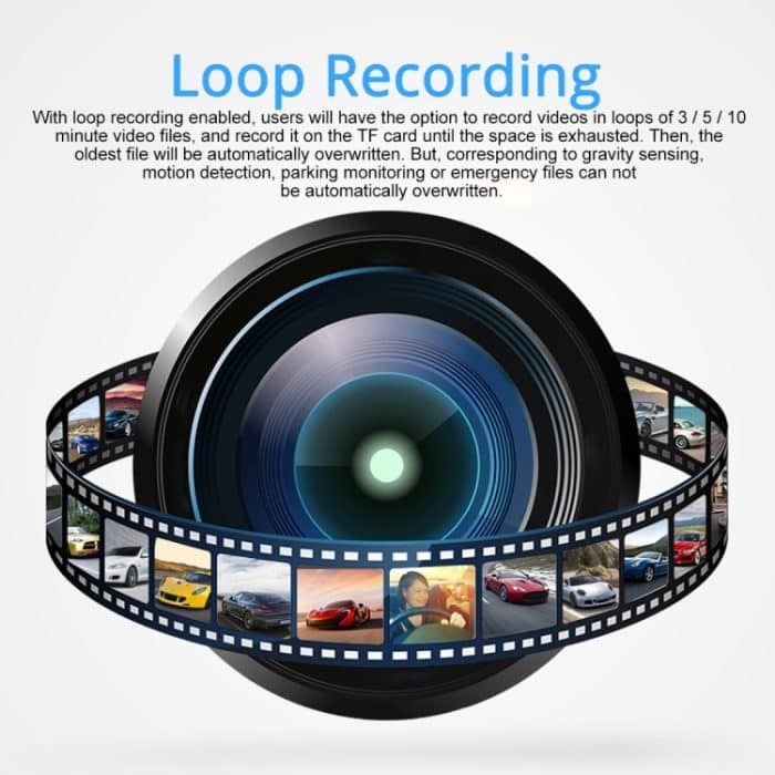 GS63H Auto-DVR-Kamera, 2,4-Zoll-LCD-Bildschirm, HD 2880 x 2160P, 150-Grad-Weitwinkelansicht, unterstützt Bewegungserkennung/TF-Karte/G-Sensor/GPS/WiFi/HDMI, GS63H – Bild 10