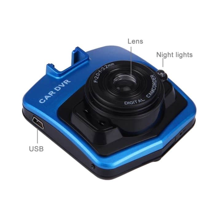 VGA 480P Car Camcorder DVR-Fahrrekorder Digitale Videokamera Sprachrekorder mit 2,4-Zoll-LCD-Bildschirm, Unterstützung von 32 GB Micro-TF-Karte und Infrarot-Nachtsichtfunktion (Schwarz + Blau) – Bild 5