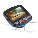 VGA 480P Car Camcorder DVR-Fahrrekorder Digitale Videokamera Sprachrekorder mit 2,4-Zoll-LCD-Bildschirm, Unterstützung von 32 GB Micro-TF-Karte und Infrarot-Nachtsichtfunktion (Schwarz + Blau) – Bild 6