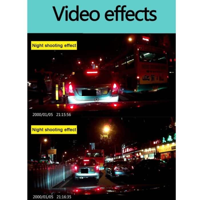 VGA 480P Car Camcorder DVR-Fahrrekorder Digitale Videokamera Sprachrekorder mit 2,4-Zoll-LCD-Bildschirm, Unterstützung von 32 GB Micro-TF-Karte und Infrarot-Nachtsichtfunktion (Schwarz + Blau) – Bild 10