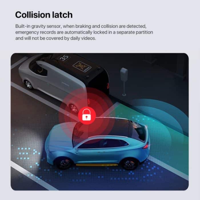U02 2K Ultra HD Nachtsicht-WiFi-Fahrrekorder vorne und innen für das Auto – Bild 11