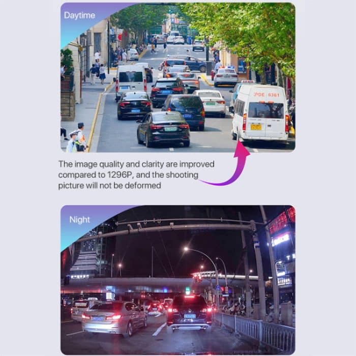 U02 2K Ultra HD Nachtsicht-WiFi-Fahrrekorder vorne und innen für das Auto – Bild 5