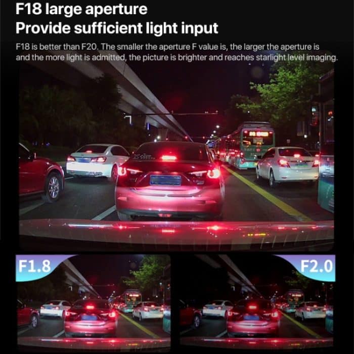 U02 2K Ultra HD Nachtsicht-WiFi-Fahrrekorder vorne und innen für das Auto – Bild 8