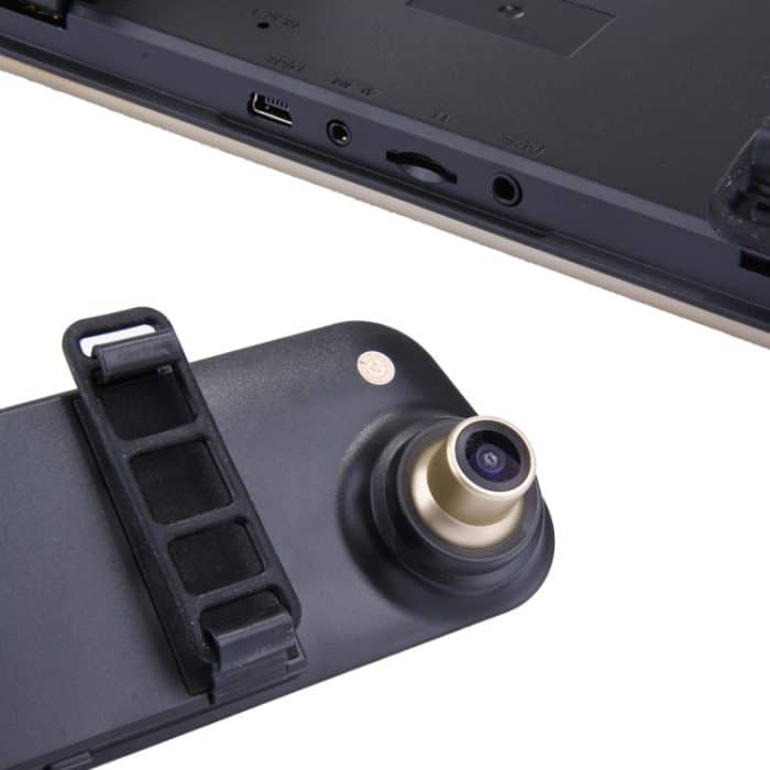 Linke Bildschirmanzeige Rückspiegel Fahrzeug-DVR, Allwinner-Programme, 2 x Kameras 1080P HD 140-Grad-Weitwinkel, Unterstützung von GPS-Anschluss / Bewegungserkennung / Nachtsicht / TF-Karte / G-Sensor – Bild 4