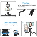 PULUZ 4-in-1-Vlogging-Live-Mini-Octopus-Halterungsset + Studioleuchte + Mikrofon + Telefonklemmen-Sets, 4 in 1 Tripod – Bild 4