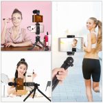 PULUZ 4-in-1-Vlogging-Live-Mini-Octopus-Halterungsset + Studioleuchte + Mikrofon + Telefonklemmen-Sets, 4 in 1 Tripod – Bild 8