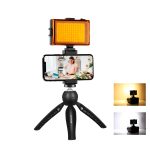 PULUZ Live Broadcast Smartphone-Videolicht-Vlogger-Kits mit LED-Licht + Stativhalterung + Telefonklemmenhalter, LED + Tripod + lamp