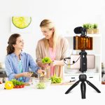 PULUZ Live Broadcast Smartphone-Videolicht-Vlogger-Kits mit Mikrofon + LED-Licht + Stativhalterung + Telefonklemmenhalter, Mic + LED + Tripod + lamp – Bild 5