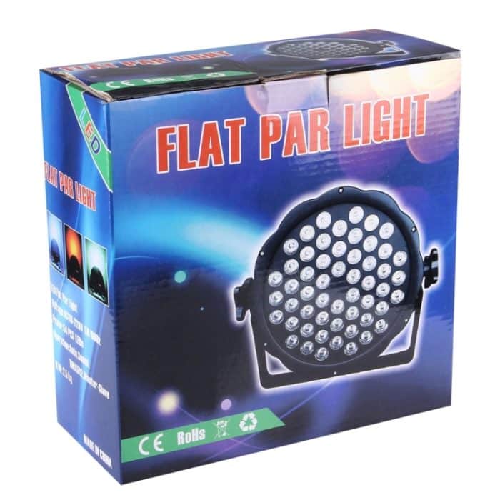 3W x 54 LED PAR Licht Bühnenlicht, mit LED-Anzeige, Master / Slave / DMX512 / Auto Run / Sound Control-Modi, US / EU-Stecker – Bild 7