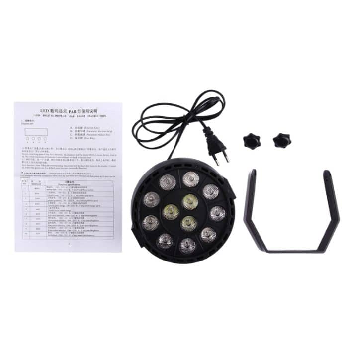KD-12W 12 LED PAR Licht Bühnenlicht, mit LED-Anzeige, Master / Slave / DMX512 / Auto Run-Modi, EU-Stecker – Bild 7