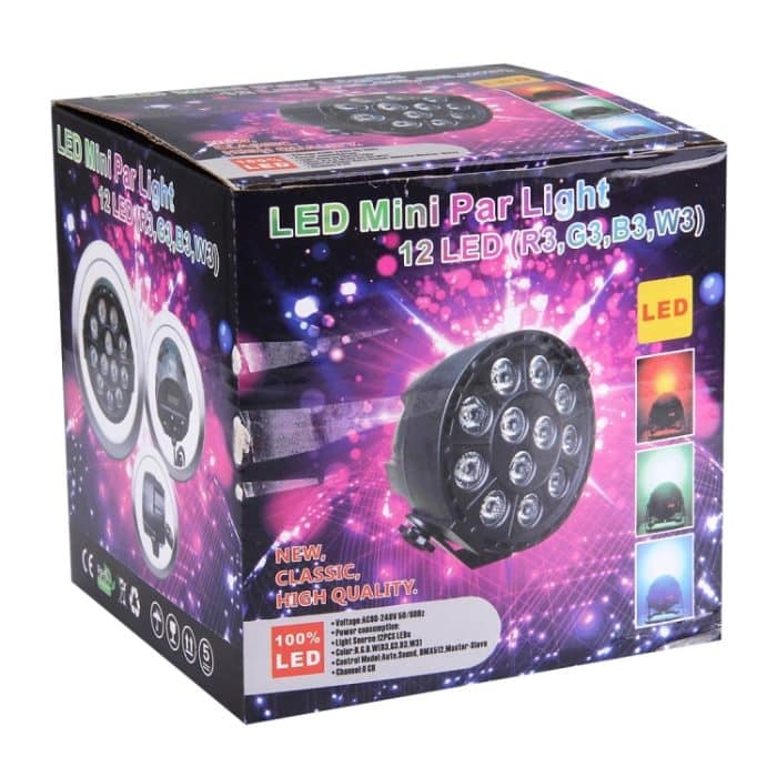 KD-12W 12 LED PAR Licht Bühnenlicht, mit LED-Anzeige, Master / Slave / DMX512 / Auto Run-Modi, EU-Stecker – Bild 8
