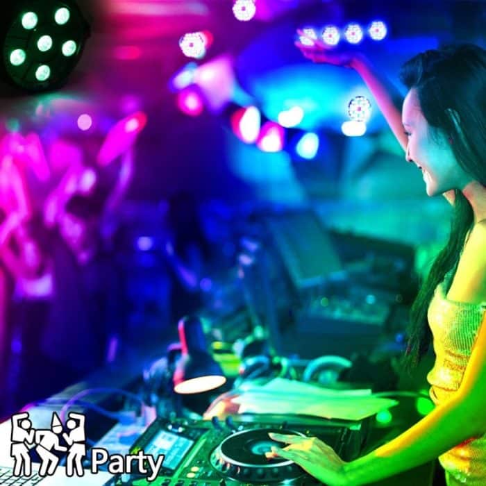 3W buntes LED PAR Licht, 6 LEDs Auto Run / Sound Control LED Bühnenlicht, AC 85-260V, US / EU-Stecker – Bild 8