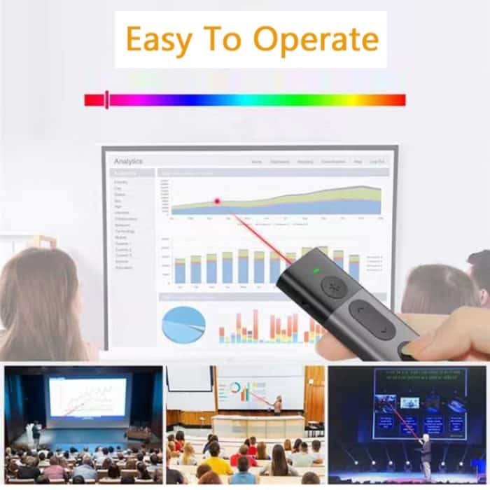 DOOSL DSIT036 Roter Laserpointer 2,4 GHz Kabelloser Presenter PowerPoint-Clicker – Bild 8