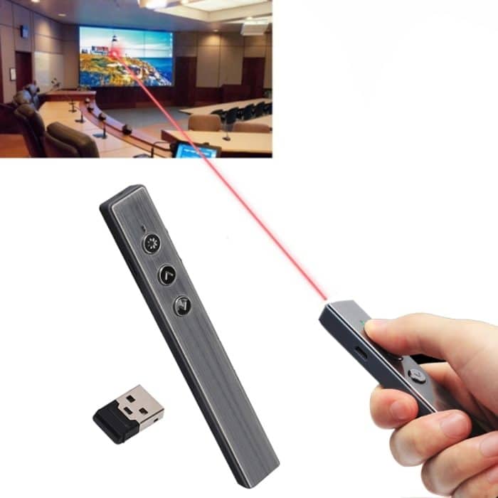 PR-20 Wireless Presenter PowerPoint PPT Clicker Präsentation Fernbedienungsstift Laserpointer Flip Pen mit Luftmausfunktion – Bild 1