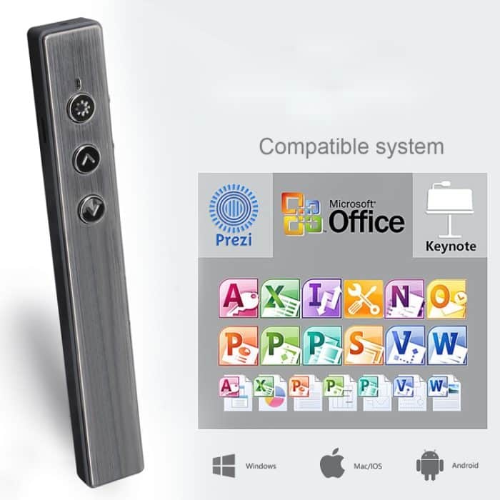 PR-20 Wireless Presenter PowerPoint PPT Clicker Präsentation Fernbedienungsstift Laserpointer Flip Pen mit Luftmausfunktion – Bild 6