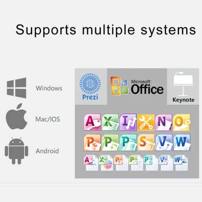 ASiNG A800 USB-Aufladung, 2,4 GHz, kabelloser Presenter, PowerPoint-Clicker-Darstellung, Fernbedienung, Zeiger, Kontrollentfernung: 100 m, Distance: 100m(Black), Distance: 100m(White) – Bild 9