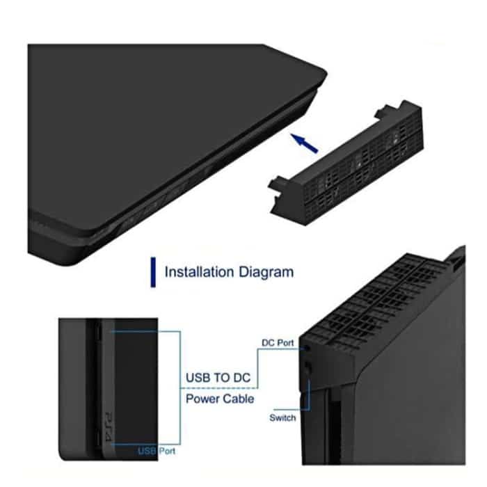 DOBE TP4-819 Temperaturgesteuerter Lüfter für die Sony PS4 Slim-Spielekonsole, TP4-819 – Bild 6