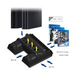 DOBE TP4-882 3-in-1-Spielekonsolen-Lüfter + Spielespeicherplätze + Gamecontroller-Ladestation für Sony PS4 / PS4 Pro / PS4 Slim, For PS4 / PS4 Pro / PS4 Slim – Bild 7