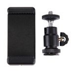 PULUZ 1/4 Zoll Hot Shoe Stativkopf + Stativständerklemme für iPhone, Samsung, Huawei, HTC, Smartphones mit einer Breite von 5,5 cm bis 8 cm – Bild 6