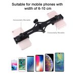 PULUZ Live Broadcast Dual Phone Brackets Horizontaler Halter für iPhone, Galaxy, Huawei, Xiaomi, Sony und andere Smartphones, Dual Phone Bracket – Bild 3